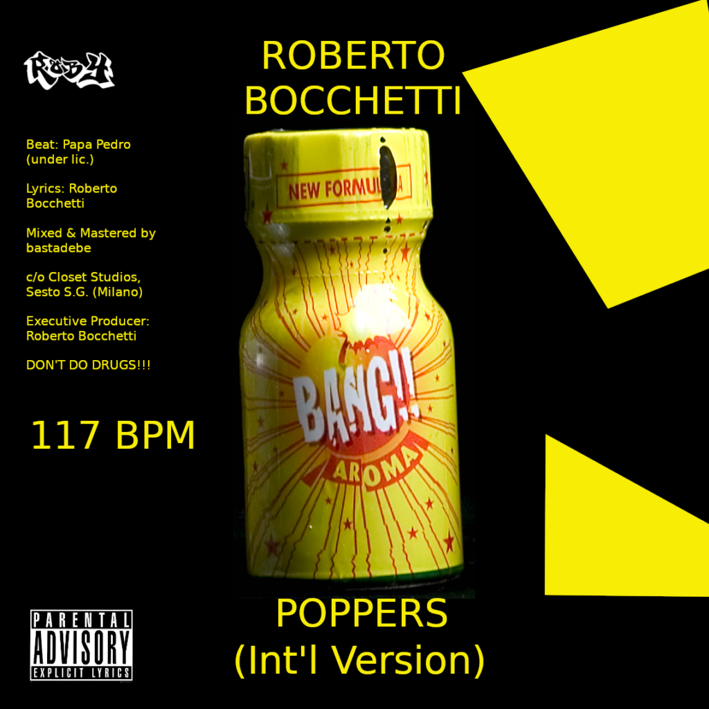 "POPPERS (Int'l Version EXPLICIT) è il nuovo singolo in tre lingue del DJ Roberto Bocchetti