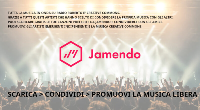 Tutta la musica in onda su Radio Roberto è disponibile per il download gratuito da Jamendo.com Tutta la musica in onda su Radio Roberto è disponibile per il download gratuito da Jamendo.com