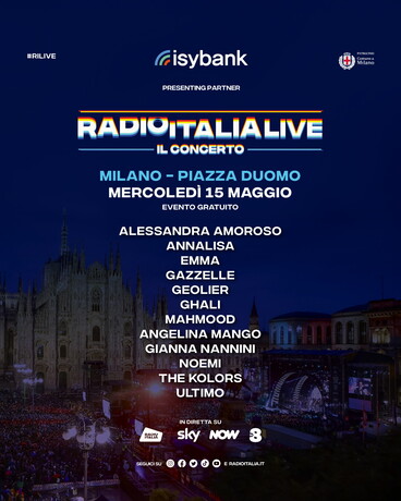 Appuntamento a Milano il 15 Maggio per il concerto di Radio Italia